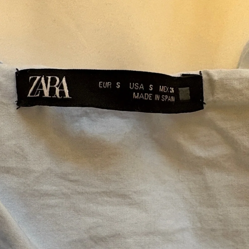 Zara Sky Blue Ruffled Blouse - Picture 4 of 5